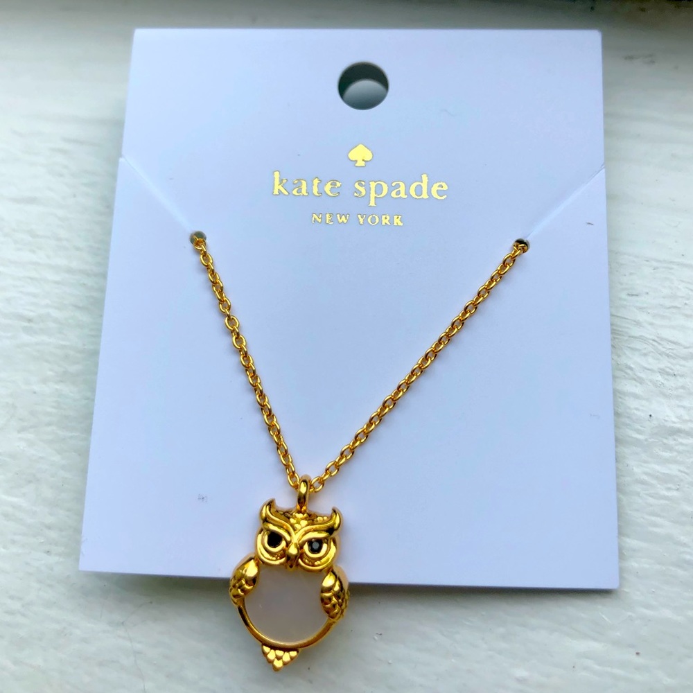 Kate Spade gold owl pendant